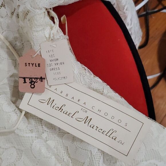 Vintage NWT Barbara Chodos for Michael Marcella 2 Piece Dress & Jacket in Cream - Picture 15 of 15